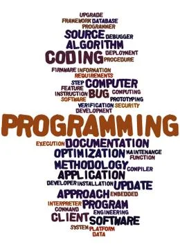 Programming, word cloud concept Stock Illustration
