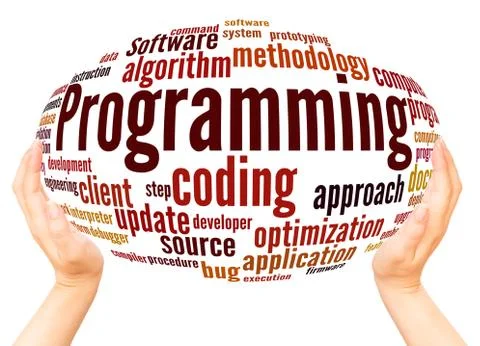 Programming word cloud concept 库存照片