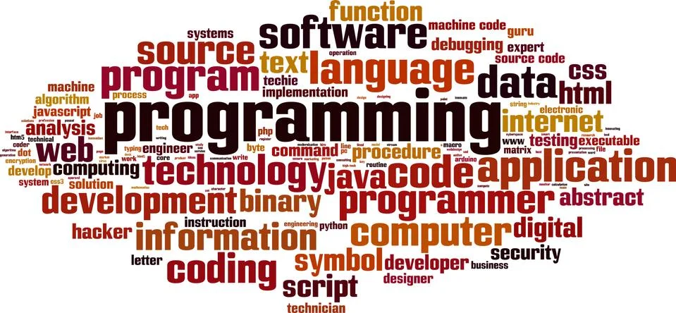 Programming word cloud イラスト素材