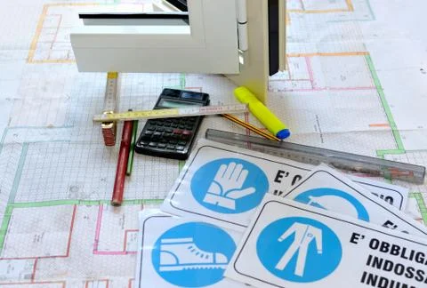 Programming work - System window frames Stock Photos