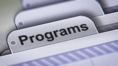 "Programs" on The File. Stock Footage 73598672