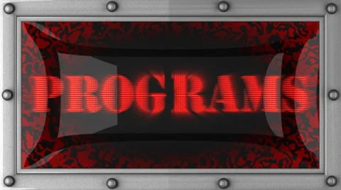Programs on led Vídeo Stock 8726937