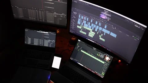 Programs for video editing on computers it is clear that this is the atmosphere  Stock Footage 297112939
