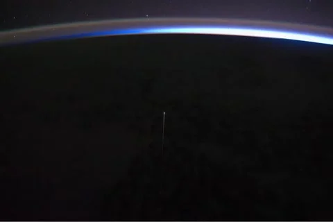 Progress 42P Re-Entering Earth's Atmosphere from International Space Station Stock Footage 260322194