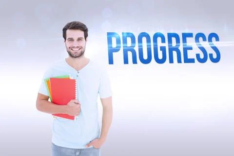Progress against grey background Stock Photos