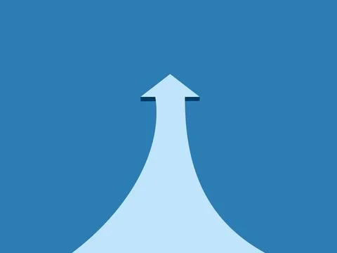 Progress, ambition, arrow of growth. vector 스톡 일러스트