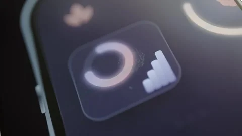 Progress analytics tile pairs circular score with bars Stock Footage 346034567