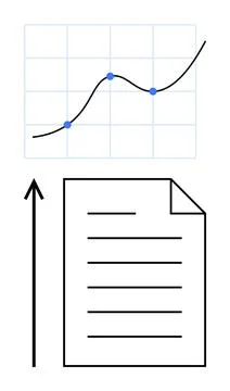 Progress and Growth Analyzing Trends with Data Visualization and Strategy 스톡 일러스트