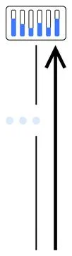 Progress Arrow with Bar Chart Above, Symbolizing Advancement and Growth Ilustración de archivo