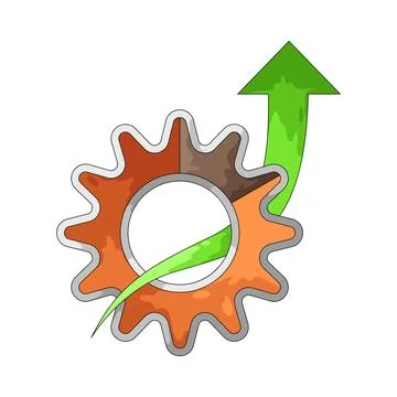 Progress arrow illustration Stock Illustration