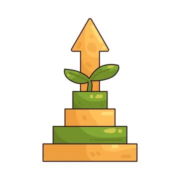 Progress arrow illustration Ilustración de archivo