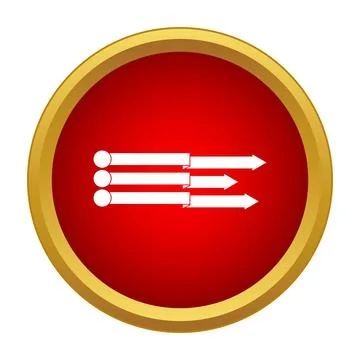 Progress arrows indicating direction and steps in a process Illustrazione stock