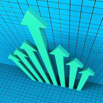Progress Arrows Meaning Financial Report And Information Ilustración de archivo