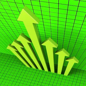 Progress Arrows Showing Advancement Document And Data Illustrazione stock