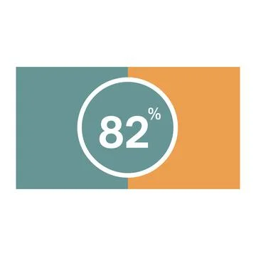 Progress bar with 82 percent Stock Illustration