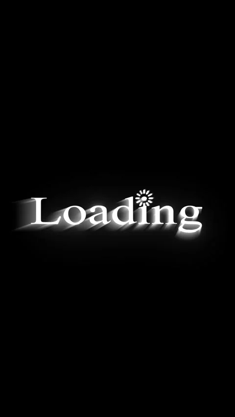 Progress bar and glowing loading message on dark screen vertical video. Ani.. Stock Footage 315637387