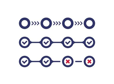 Progress bar and steps, vector design イラスト素材