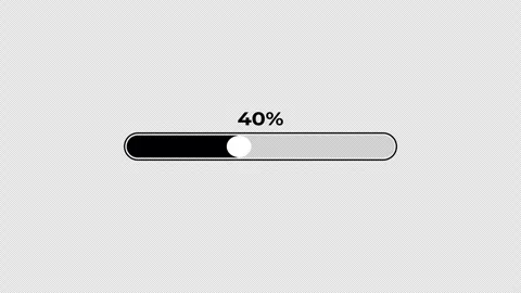 Progress bar animation from 0 to 100% with alpha channel. Stock Footage 293141616