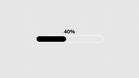 Progress bar animation from 0 to 100% with alpha channel. Stock Footage 293141730