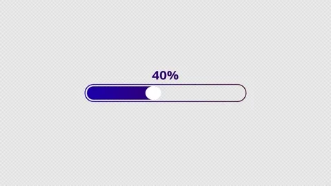 Progress bar animation from 0 to 100% with alpha channel. Stock Footage 293141865