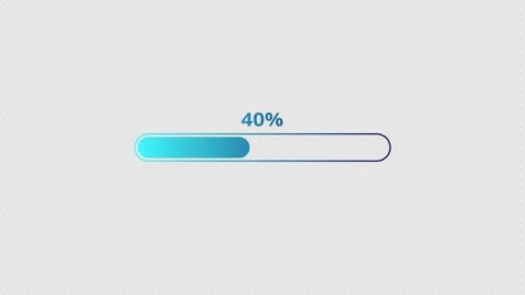 Progress bar animation from 0 to 100% with alpha channel. Stock Footage 293141867