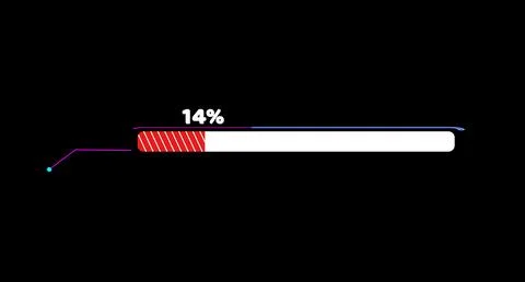 Progress bar animation with callout and loading bar inside red white fill t.. Stock Illustration
