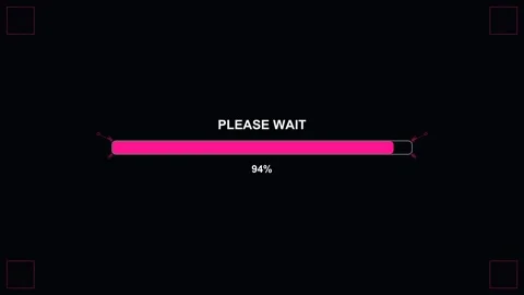 Progress bar animation displays wait status in a science fiction setting wi.. 스톡 동영상 326693035