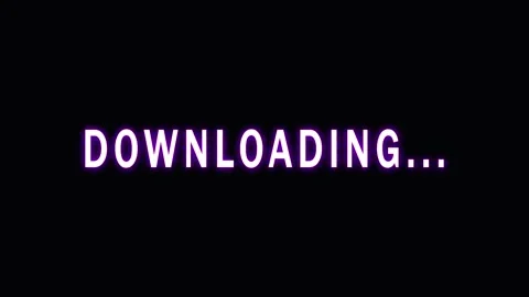 Progress Bar Animation Downloading Text on Black Background with Subtle Glo.. Stock Footage 343475969