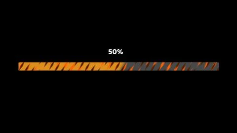 Progress bar animation five pack three color tiger theme with numeric text .. 写真素材
