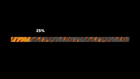 Progress bar animation five pack three color tiger theme with numeric text .. 스톡 사진