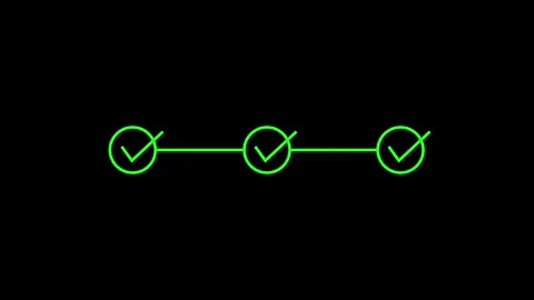 Progress bar animation with green check marks indicating successful task co.. 動画素材 331534773