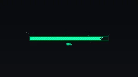 Progress bar animation indicating completion at one hundred percent on a da.. Stock Footage 327983089