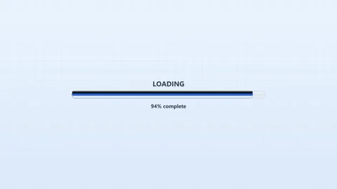 Progress bar animation indicating loading status and completion level in a .. Stock Footage 327983622