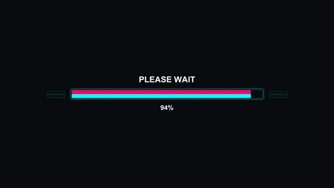 Progress bar animation for science fiction applications during loading scre.. Video stock 326691364