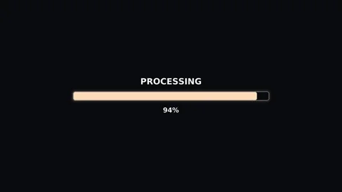 Progress bar animation showing completion of a process in a digital environment Stock Footage 325718474