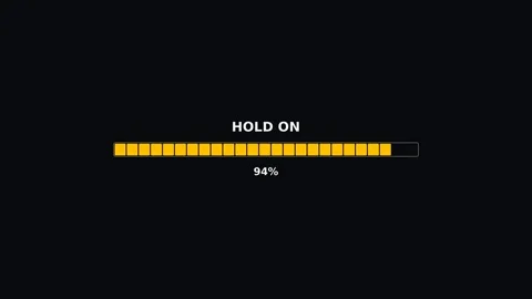 Progress bar animation showing hold on message during loading process with Stock Footage 325718502