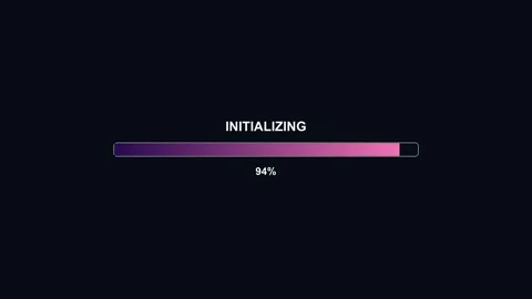 Progress bar animation showing initialization status for video cutter appli.. Stock Footage 325885885