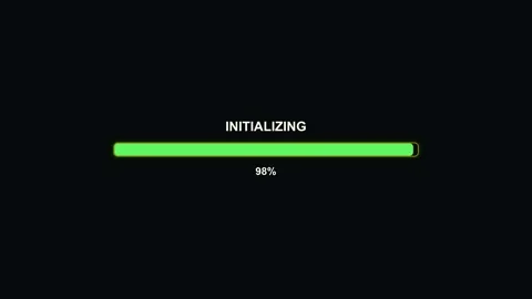 Progress bar animation showing initializing status for streamer video creator Stock Footage 326398794