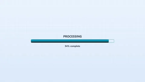 Progress bar animation showing loading process with text for processing and.. Stock Footage 327985034