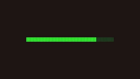 Progress bar animation showing video cutting process with green blocks fill.. Stock Footage 324798133