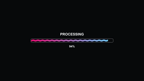 Progress bar animation showing video processing for a video cutter tool dur.. Stock Footage 325885453