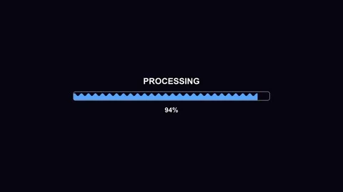 Progress bar animation showing video processing stage during video cutting ta Stock Footage 325885775