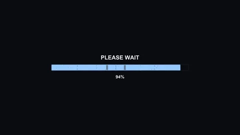 Progress bar animation shown while editing video with instructions to pleas.. Stock Footage 327744360