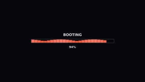 Progress bar animation shows booting status at 100 percent for video produc.. Stock Footage 325335389