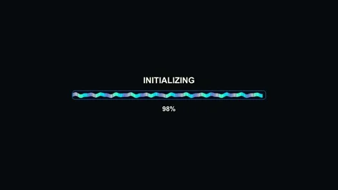 Progress bar animation shows initializat... | Stock Video | Pond5