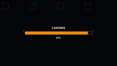 Progress bar animation shows loading status in a science fiction setting wi.. 스톡 동영상 326693044