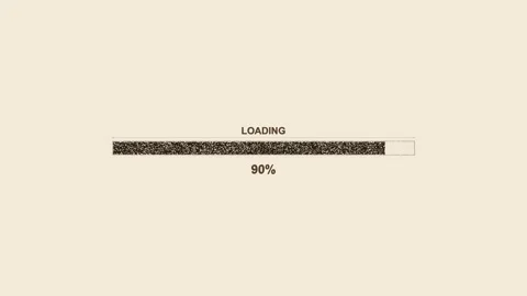 Progress bar animation shows loading status at 100 percent completion on a .. Stock Footage 328273990