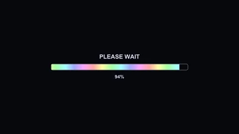 Progress bar animation for video creator showing loading status and completion Stock Footage 326398770