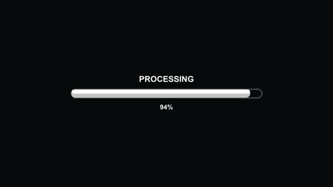 Progress bar animation for video cutter showing processing completion at 10.. Stock Footage 325885439
