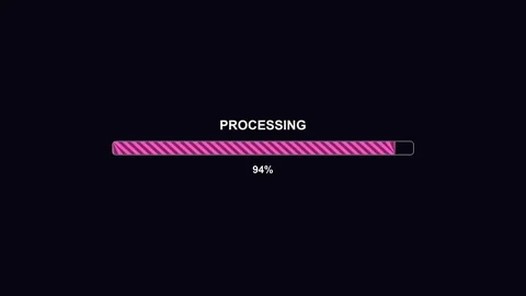 Progress bar animation in video cutter software showing processing status a.. Stock Footage 325885721